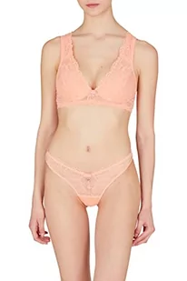 Emporio Armani Women's Eternal Lace Brazilian Brief Majtki Stringi Damskie, Papaya, XL - Majtki damskie - miniaturka - grafika 1