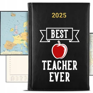 Kalendarz Książkowy A5 2025 BEST TEACHER EVER Planer Terminarz Wz - Kalendarze - miniaturka - grafika 1