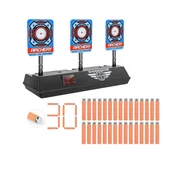 Zabawki militarne - Zestaw Elektroniczna tarcza cel do Nerf + 30 strzałek accustrike - miniaturka - grafika 1