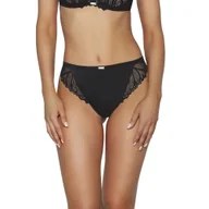 Komplety bielizny - Figi damskie z koronką AV 2104 czarne  M - miniaturka - grafika 1