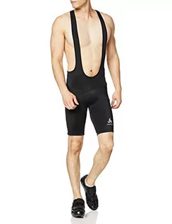 Spodnie męskie - Odlo Odlo Spodnie męskie Tights Essential Short Suspenders czarny czarny m 422312 - grafika 1