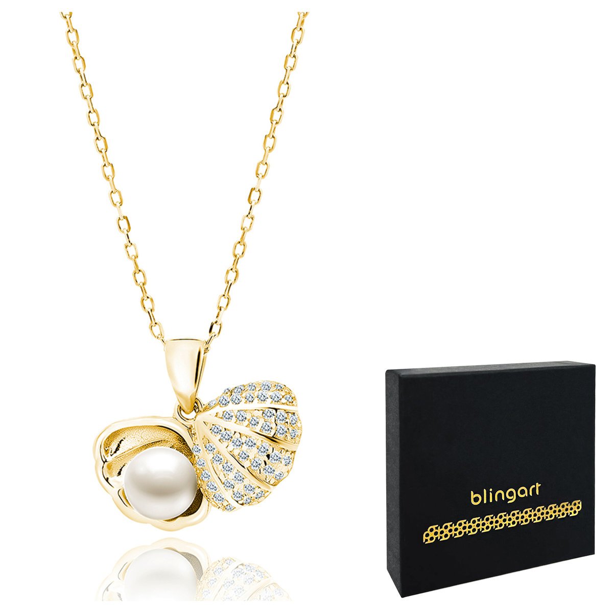 Naszyjnik srebrny damski MUSZELKA perła ANKIER 925