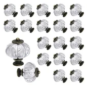 Zawiasy, okucia i inne akcesoria - Opakowanie 20 przezroczystych akrylowych gałek w kształcie dyni do drzwi, szafek, szuflad, komód, garderób, mebli kuchennych lub dziecięcych. - miniaturka - grafika 1