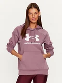 Bluzy damskie - Under Armour Bluza Ua Rival Fleece Big Logo Hdy 1379501 Fioletowy Loose Fit - miniaturka - grafika 1