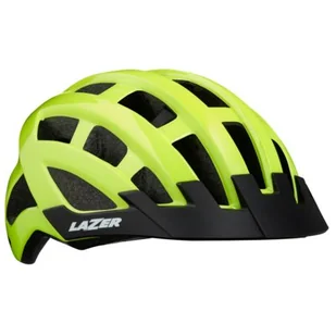 Lazer Compact kask rowerowy fluor żółty połysk - Kaski rowerowe - miniaturka - grafika 1