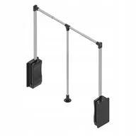 Wieszaki do szafy - Pantograf Do Garderoby Szafy Rejs Lifter Basic 645-930MM 12KG Chrom Czarny - miniaturka - grafika 1