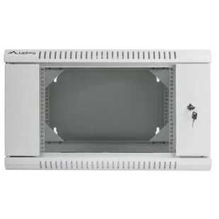 Lanberg Szafa wisząca dwusekcyjna 19 6U szara WF02-6606-10""S (WF02-6606-10S) - Szafy rack - miniaturka - grafika 1