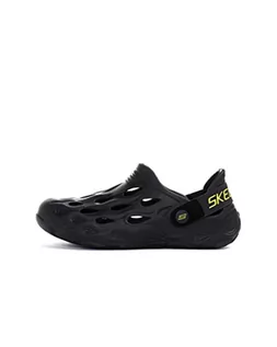 Buty dla chłopców - Skechers Czerwone trampki chłopięce 406446l, Czarne syntetyczne żółte wykończenie, 31 EU - grafika 1