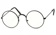 Okulary korekcyjne, oprawki, szkła - Okulary oprawki OKRĄGŁE Zerówki Uniseks - a'la Lenonki 3147-3 - miniaturka - grafika 1