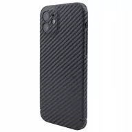 Etui i futerały do telefonów - Nevox Etui Real Carbon Series Cover Apple iPhone 12 / 12 Pro, czarne 4250686408638 - miniaturka - grafika 1