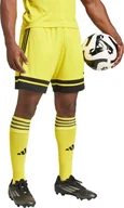 Spodnie sportowe męskie - Spodenki męskie adidas Squadra 25 żółte JH3403 S - miniaturka - grafika 1