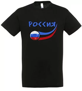 Supportershop Supportershop męska koszulka dla fanów Rosji Czarny M 5060542520416 - Koszulki męskie - miniaturka - grafika 1