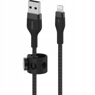 Belkin Kabel USB Lightning Braided Silicone 3m Czarny CAA010BT3MBK - Kable USB - miniaturka - grafika 2