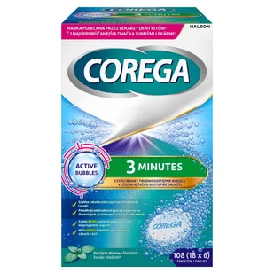 Corega Tabletki 6 sztuk - Higiena protez i aparatów ortodontycznych - miniaturka - grafika 1
