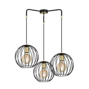 Emibig Albio lampa wisząca 3-punktowa czarna 144/3 - Lampy sufitowe - miniaturka - grafika 1