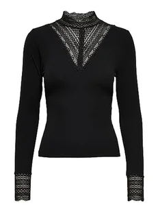 Only Kobiety ONLTILDE L/S JRS Bluzka z Długim Rękawem, Czarny, M - Bluzki damskie - miniaturka - grafika 1