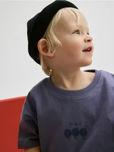 Reserved - Bawełniany t-shirt - fioletowy - Bluzki dla niemowląt - miniaturka - grafika 1