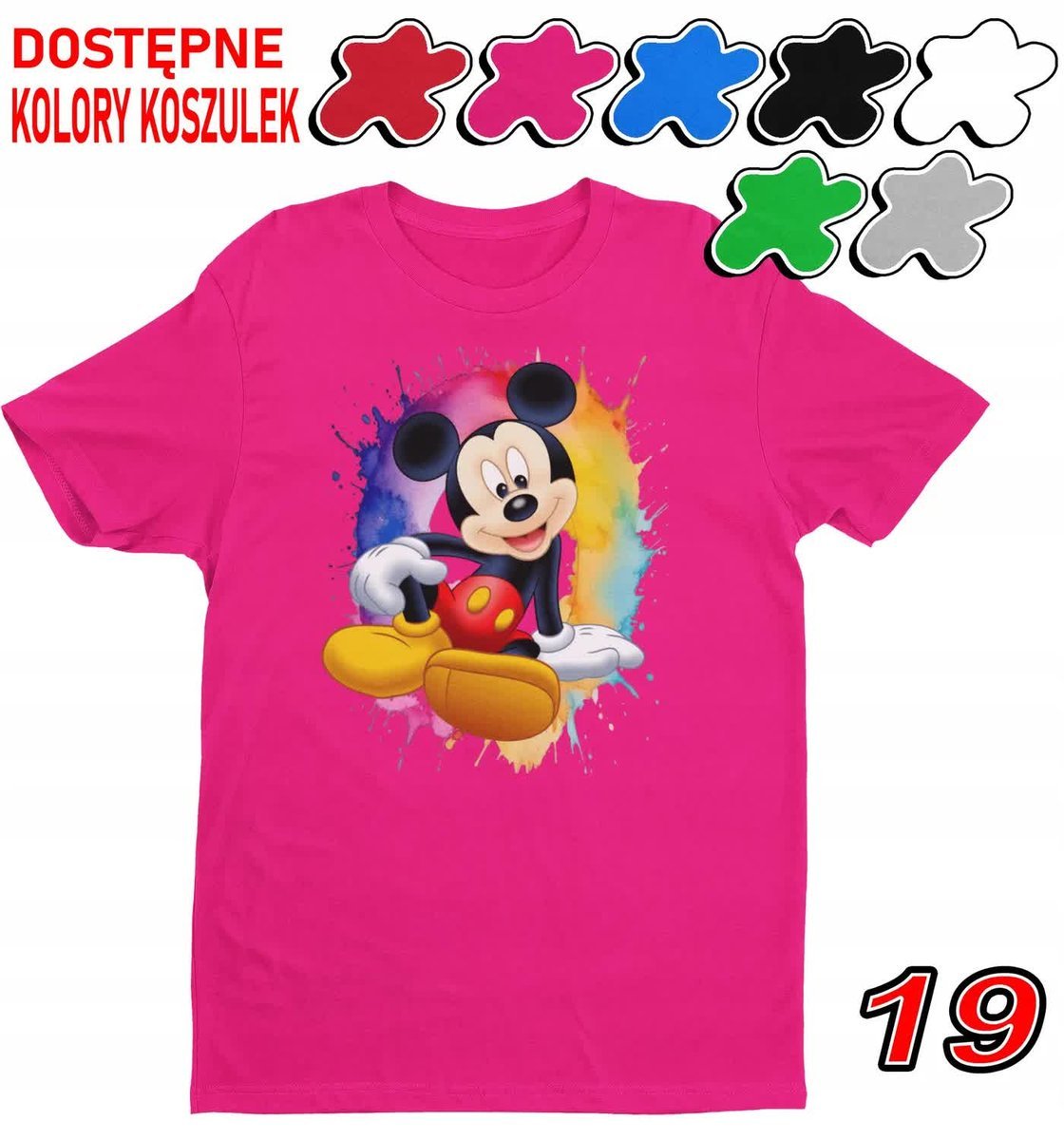 Dziecięca Koszulka Z Nadrukiem Duży Wybór Myszka Miki Różne -L 146-152