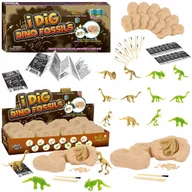 Mały naukowiec - Duży Zestaw 12 Skamieliny Dinozaurów Kopalnia Wykopaliska Figurki Dinozaury - miniaturka - grafika 1