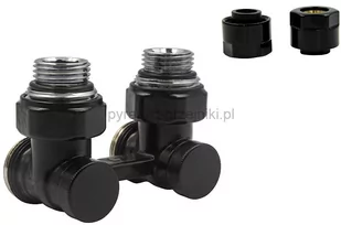 Varioterm Zawór odcinający kątowy Premium Elegancki ze złączką PEX/CU - czarny mat CU - instalacja miedziana EPRNYGS0224/FK(Cu) - Zawory i kraniki - miniaturka - grafika 1