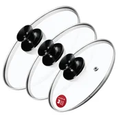 Pokrywki - Zestaw pokryw żaroodpornych Caserta 22,26,30 cm - miniaturka - grafika 1