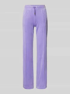 Spodnie typu track pants o kroju regular fit z przeszytym kantem model ‘TINA’ - Spodnie damskie - miniaturka - grafika 1