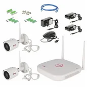 Kamery IP - Zamel Supla Zestaw do monitoringu bezprzewodowego WiFi - rejestrator + 2x kamera - Zamel ZMB-01 ZML-16648 - miniaturka - grafika 1