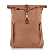Plecaki - Męski plecak miejski vege brązowy paolo peruzzi e-06-br - miniaturka - grafika 1
