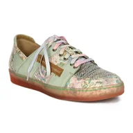 Półbuty damskie - Maciejka Półbuty Damskie Skórzane Zielone-40 - miniaturka - grafika 1