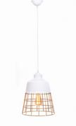 Lampy sufitowe - Lumina Deco Deco LAMPA WISZĄCA INDUSTRIALNA LOFT BIAŁA BAGSY - miniaturka - grafika 1