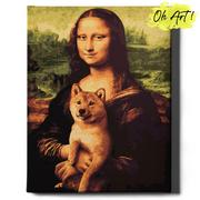 Malowanie po numerach - Obraz Malowanie po numerach NA RAMIE, 40x50, Mona Lisa i szczeniak | Oh Art! - miniaturka - grafika 1