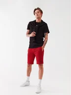 Spodenki męskie - 4F Szorty sportowe 4FSS23TSHOM156 Czerwony Regular Fit - miniaturka - grafika 1
