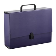 Teczki i skoroszyty - Tadeo Trading Teczka z rączką A4 10cm kobaltowa TADX1061 - miniaturka - grafika 1