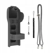 Akcesoria fotograficzne - Etui ochronne Sunnylife z paskiem i smyczą do Osmo Pocket 3 szare - miniaturka - grafika 1