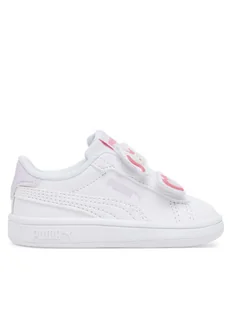 Puma Sneakersy Smash 3.0 Badges V 397287 07 Biały - Buty dla dziewczynek - miniaturka - grafika 1