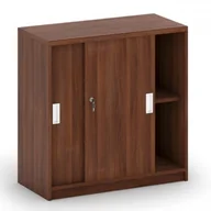 Szafki biurowe - B2B Partner Szafka przesuwna Mirelli A+, 800x400x800 mm, orzech CF F07412, SS-881 - miniaturka - grafika 1