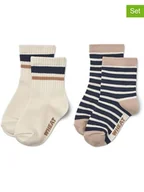 Skarpetki damskie - Wheat Skarpety (2 pary) w kolorze kremowo-granatowym - miniaturka - grafika 1
