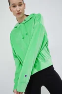 Bluzy damskie - Champion bluza damska kolor zielony z kapturem gładka - miniaturka - grafika 1