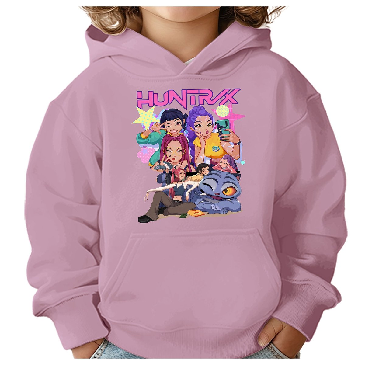 BLUZA DZIECIĘCA KPOP DEMON HUNTERS HUNTRIX 146-152 Z KAPTUREM BAWEŁNIANA