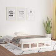 Łóżka - Lumarko Rama łóżka, biała, 160x200 cm, lite drewno - miniaturka - grafika 1
