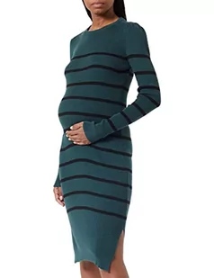 Noppies Maternity damska sukienka Obion z długim rękawem, zielona gables-P982, XL - Sukienki ciążowe - miniaturka - grafika 1