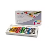 PENTEL 15 kolorów Pastele do malowania tkanin - Przybory szkolne - miniaturka - grafika 3