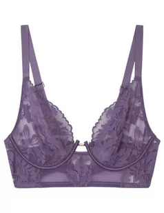 Women'secret Biustonosz Bustier Koronka Fioletowy Tiul Kobieta, Fioletowy/Liliowy, 100C - Biustonosze - miniaturka - grafika 1