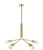 Lampy sufitowe - Lampa wisząca Ghlin 4-punktowa E27 złota - miniaturka - grafika 1