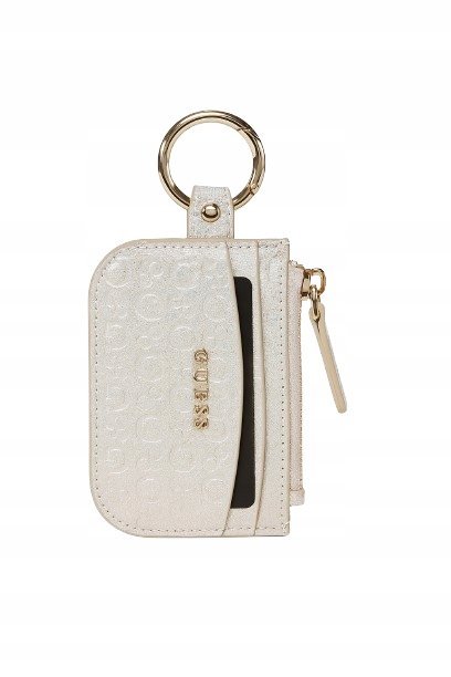 Guess Portfel Damski Mały Beżowy Holograficzny Gma