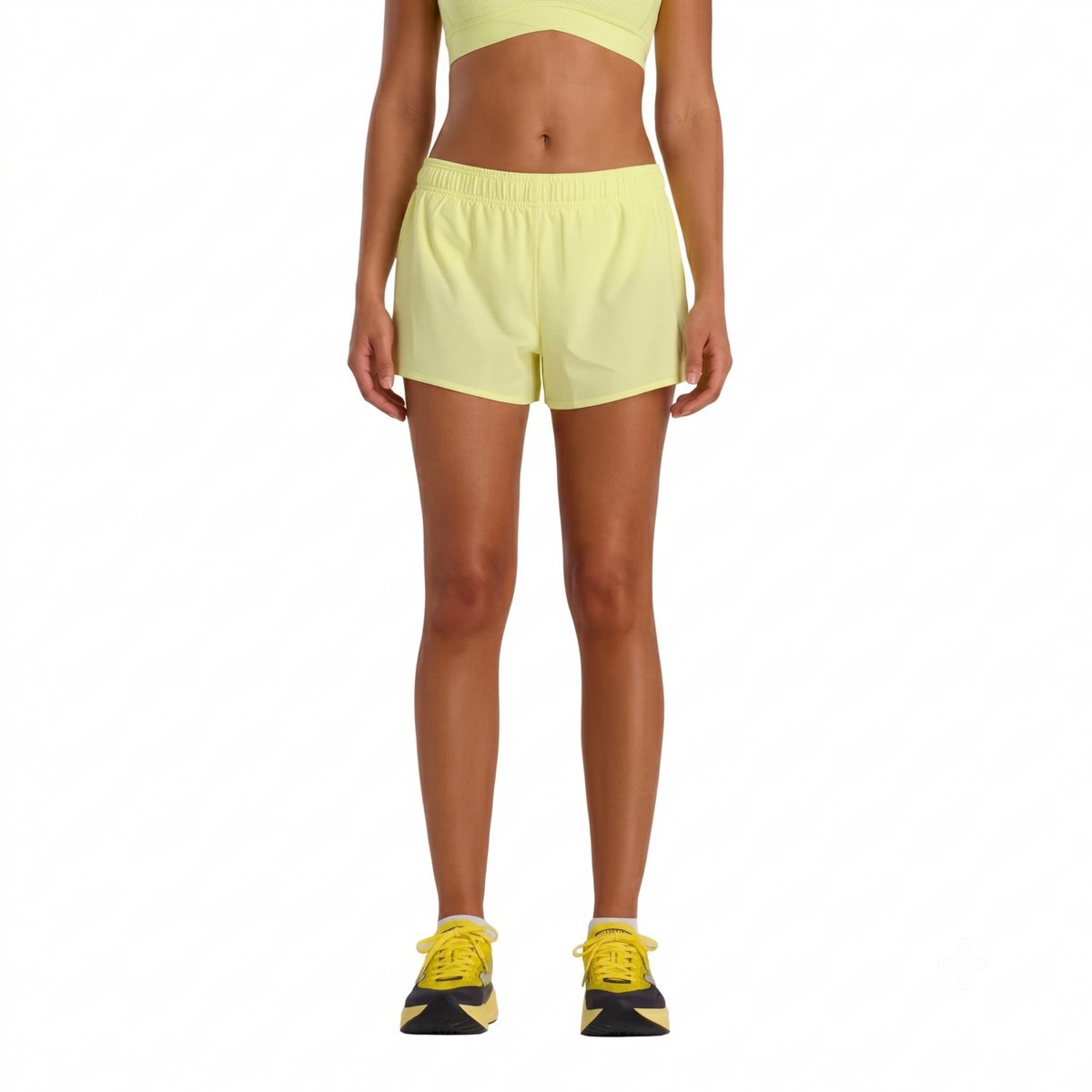Spodenki damskie New Balance WS41286 sportowe do biegania żółte-S