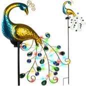 Lampy ogrodowe - Lampa Solarna Ogrodowa Paw Wodoodporna Wbijana Lampka 40 LED Dekoracja GARDLOV - miniaturka - grafika 1