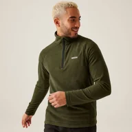 Bluzy męskie - Regatta Męski Polar z Suwakiem Montes Nephrite Green Black, Rozmiar: Xxl - miniaturka - grafika 1