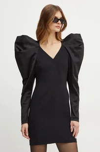 Karl Lagerfeld sukienka kolor czarny mini dopasowana 246W1308 - Sukienki - miniaturka - grafika 1