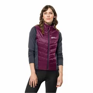 Kamizelki damskie - Kamizelka rowerowa damska Jack Wolfskin MOROBBIA INS VEST W wild berry - XS - miniaturka - grafika 1